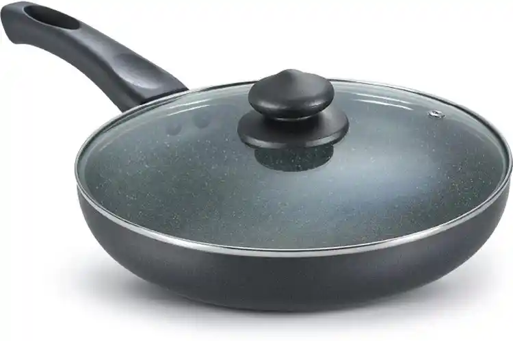 Prestige Omega Deluxe Granite Fry Pan 28 Cm Diameter With Lid 3 L Capacity